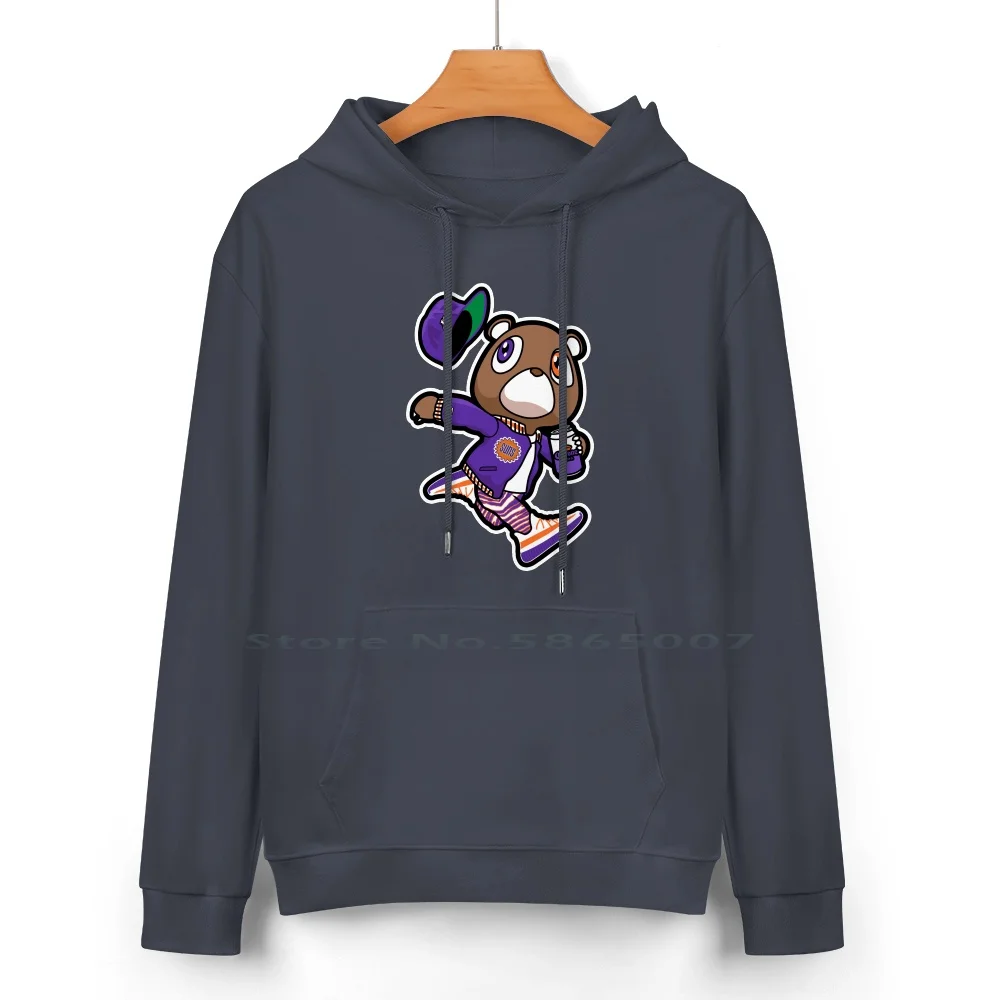 Kanye West Dropout Bear Vintage Graduation Cotton Hoodie Sweater 24 Colors Phoenix Arizona Barkley Steve Nash Suns Basketball