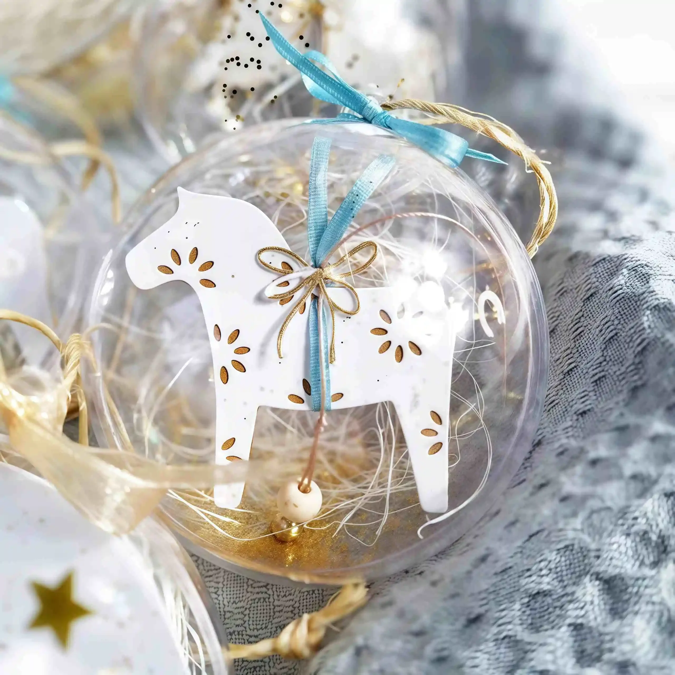 2025 New Arrival Christmas Dala Horses Metal Cutting Dies for Scrapbook Card Making Knife Mould Blade Punch Stencil Decoration