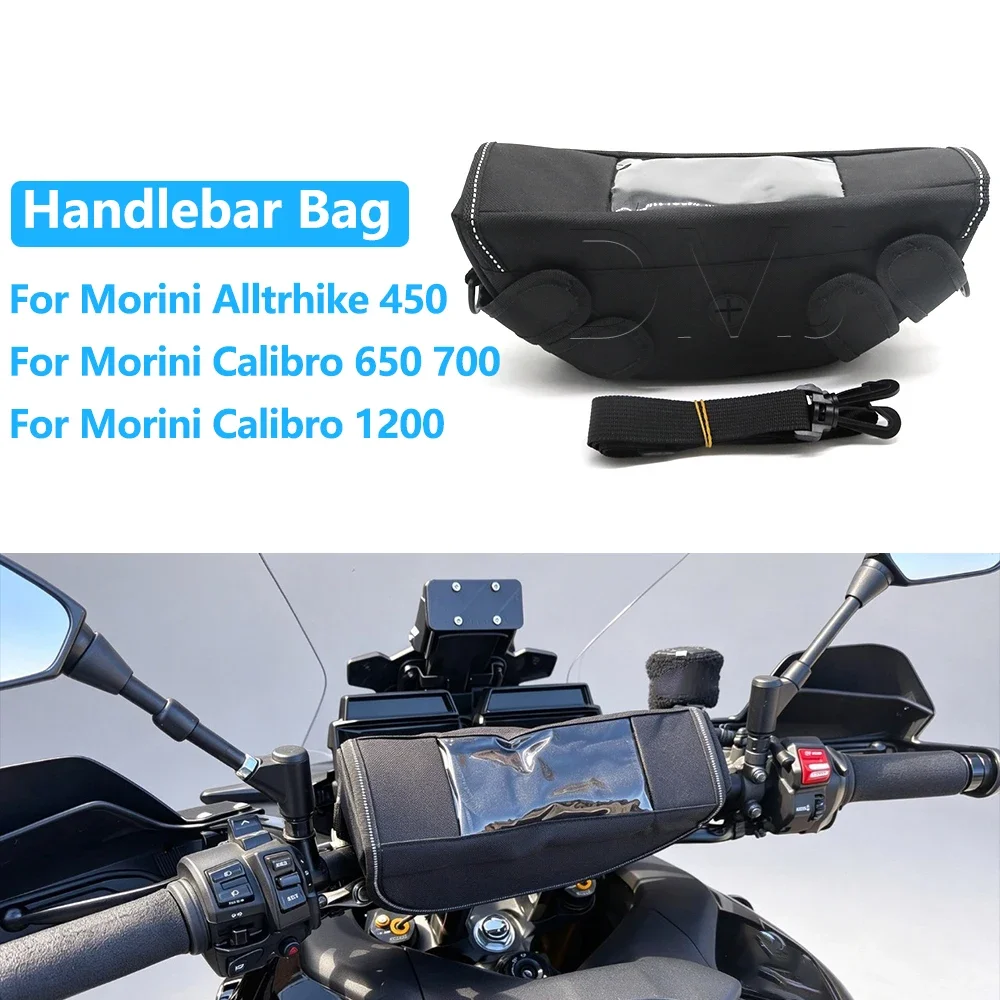 Motorcycle Accessories Waterproof Bag Storage Travel Handlebar Bag Tool Bag For Morini Alltrhike 450 Calibro 650 700 1200