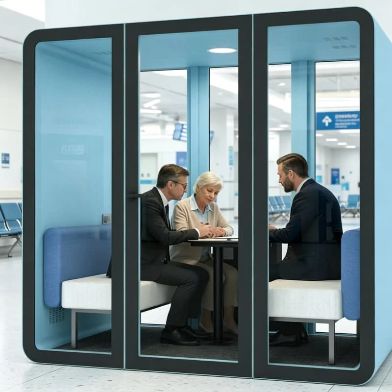 Public Area Soundproof Work Office Booth Seating Price Phone Cubicle Room Phone Booth Box Privacy Acoustic Pods Customized