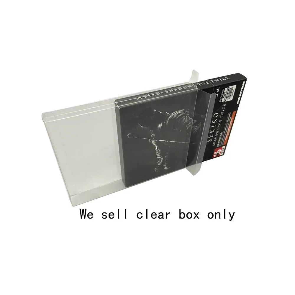 Transparent clear PET cover For PS4 game storage display box collect case