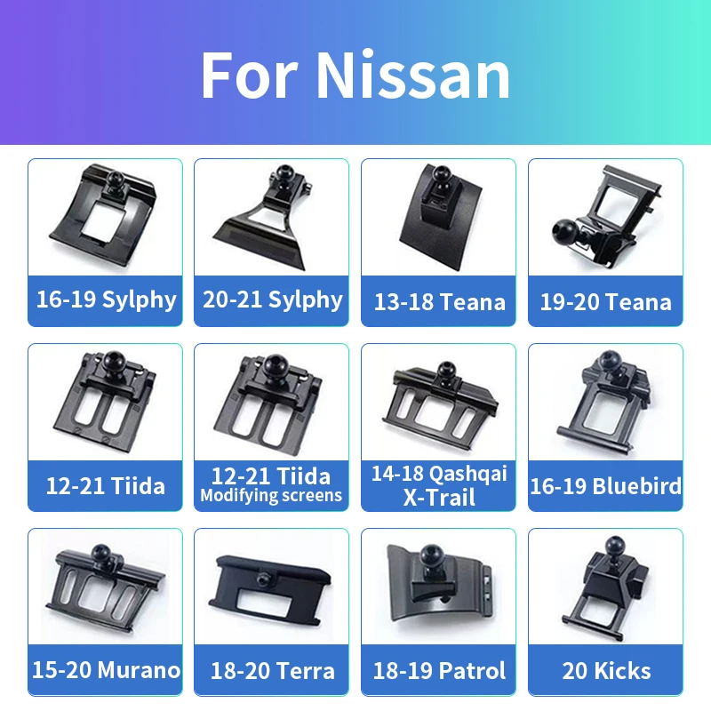 Car Phone Holder Stand Dedicated Mount Bracket Fixed Base for Nissan Tiida X-Trail Sylphy Murano Bluebird Patrol Teana Qashqa