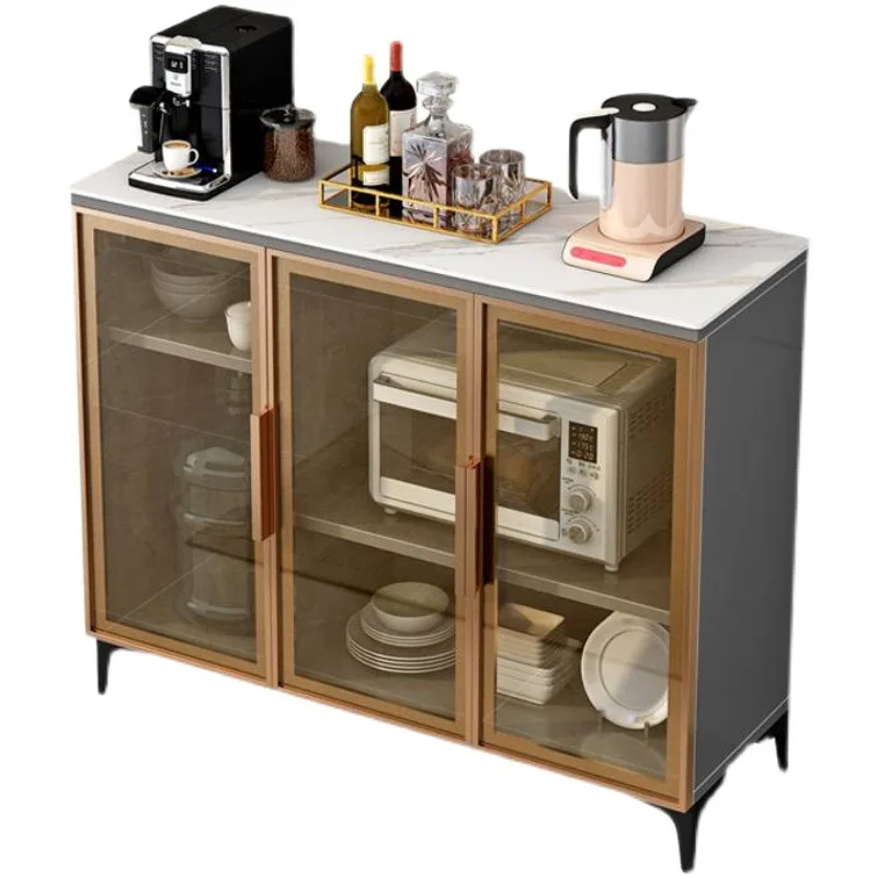

Light luxury rock slab dining side cabinet modern simple home