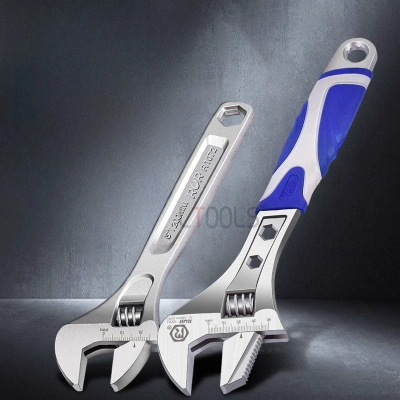 

Bathroom Adjustable Wrench Multi Functional Short Handle Wrench Twist Nut Handle Reverse Installation Switchable Gear Mouth Tool