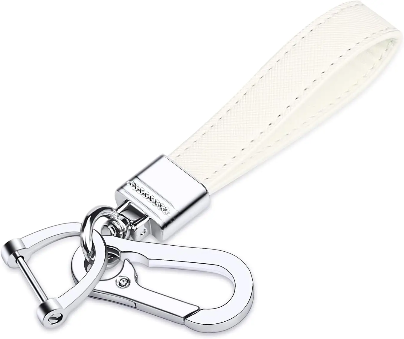 

Genuine Leather Car Keychain,Universal Heavy Duty Metal Key Chain Accessories,Car Fob Key Keychain