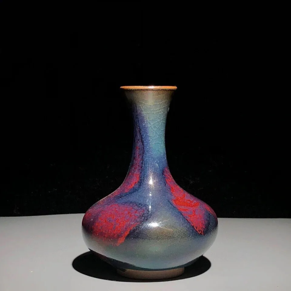 

Chinese Porcelain Jun Kiln Kiln Change Vase 4.05 Inch Creative handicraft