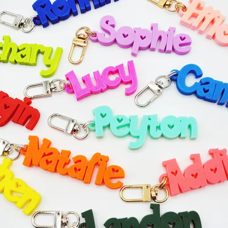 Customized Acrylic Name Keychain Personalized Luggage Keychain Label Fashion Gift for Friend