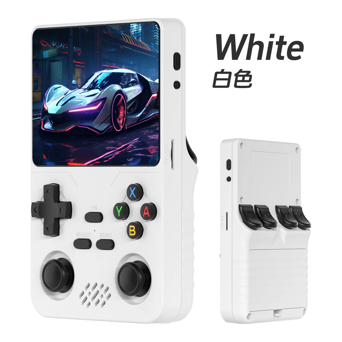 Neue RX6S Retro Handheld Videospielkonsole 3,5-zoll IPS Bildschirm Linux System Tragbare Tasche Videospiel Player 64GB Spiele GBA PS1