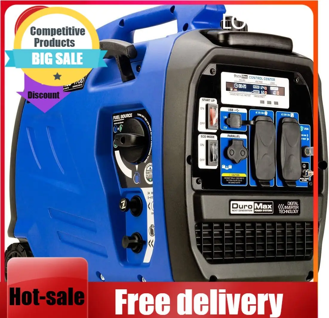 

Портативный гибридный инверторный генератор Home Backup-2300-Watt 80cc с двойным топливом, синий