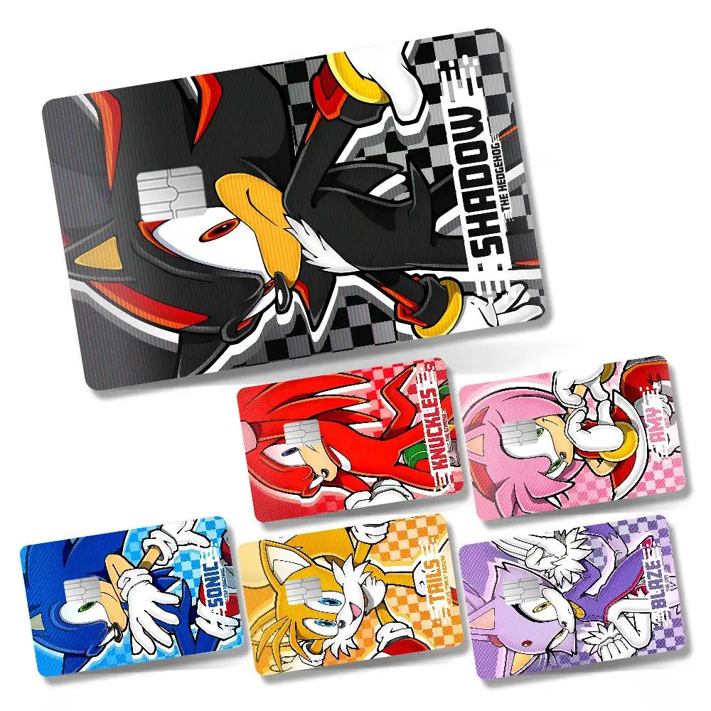PC Classic Anime S-Sonic Characters Anime 1 Set Of 4 Pcs Funny Shell Ultra Thin No Fade Sticker Skin Cover Film For Debit