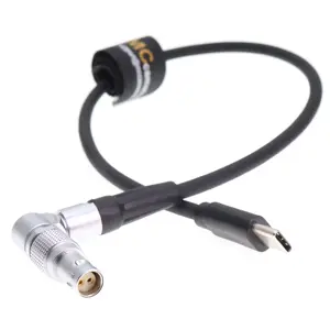 Bilashmart RED Komodo 6K Camera Rotatable 2 pin Female to Type C Power Cable DJI Ronin RS3 RS4 USB C