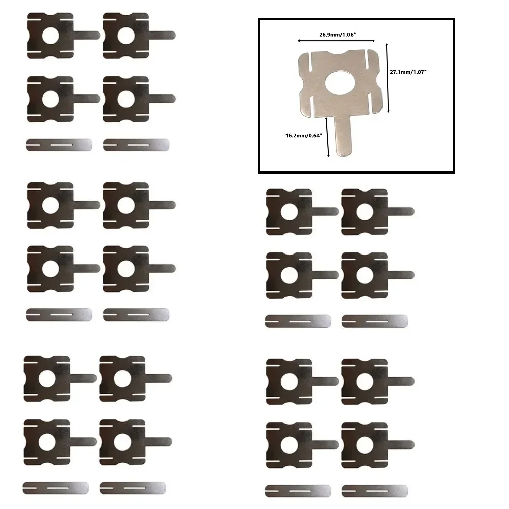 30pcs Spot Welding Nickel Plate Battery Plating Nickle Sheet U-shaped Strap Strip Sheets For Battery Pack Spot Welding Soldering