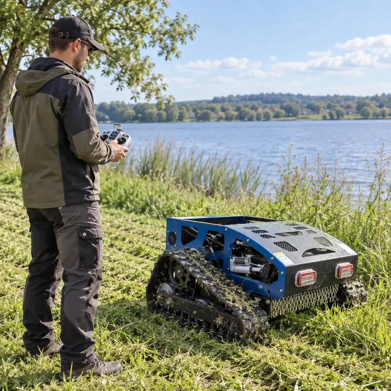 Wide Track Crawler Grass Cutter for Remote Area Grass Cutting Customized for Confident Remote Driving Terrain Grass Cutter