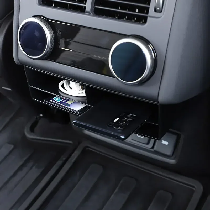 Para Land Rover Discovery 5 LR5 2021 2022 2023 2024 2025 Car Rear Air Conditioning Air Outlet Storage Box 4
