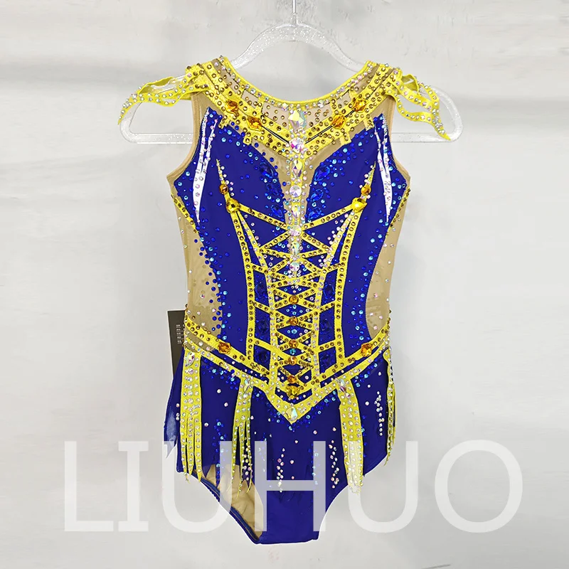 LIUHUO Rhythmic Gymnastics Leotard Competitive Cheerleading Performance For Children