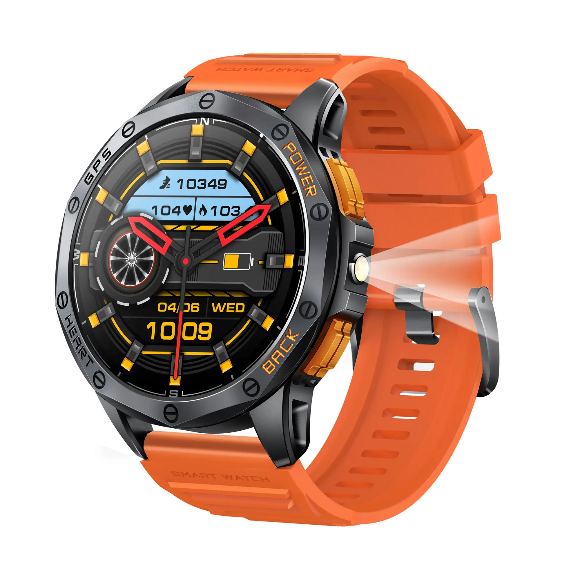 Outdoor Swimming Flashlight Bluetooth Golmoled GPS Sport Waterproondroid Montre Connecte 2024 Smart Watch For Men