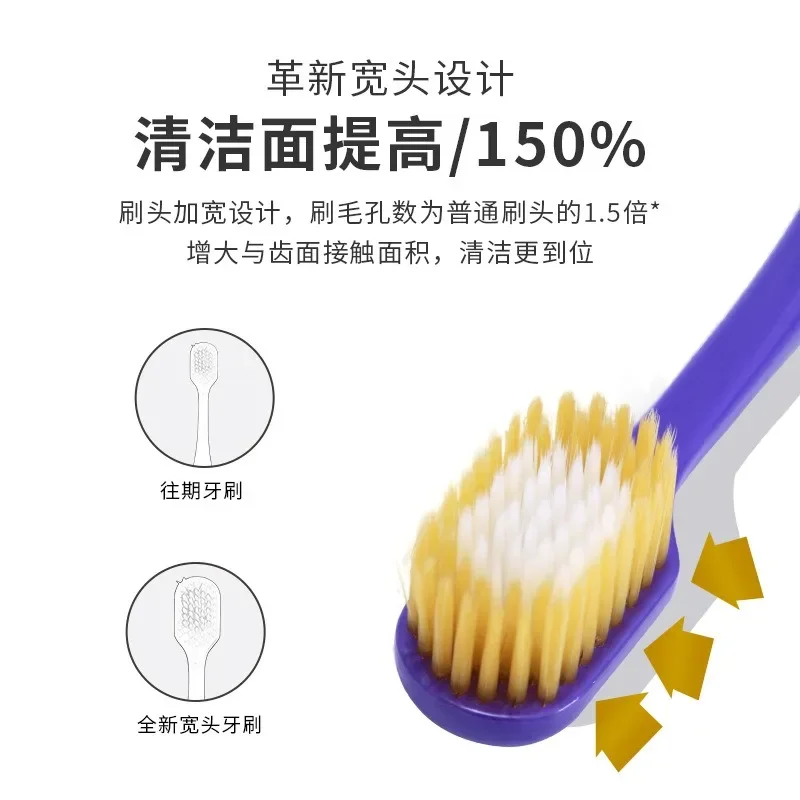 6pcs Soft Toothbrushes Widening Brush Head Oral Hygiene Not Damaging The Gums Adult Toothbrush for Houseuse Travei