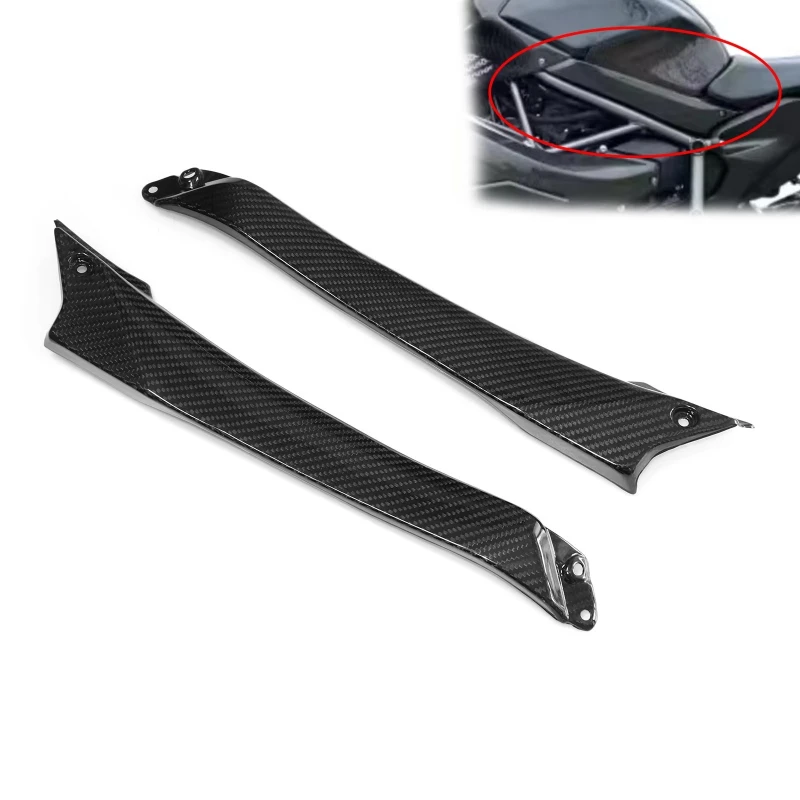 

for Ninja H2 2015-2025 Real Carbon Fiber Gas Fuel Tank Side Panels Cover Guard Motorcycle Accessories