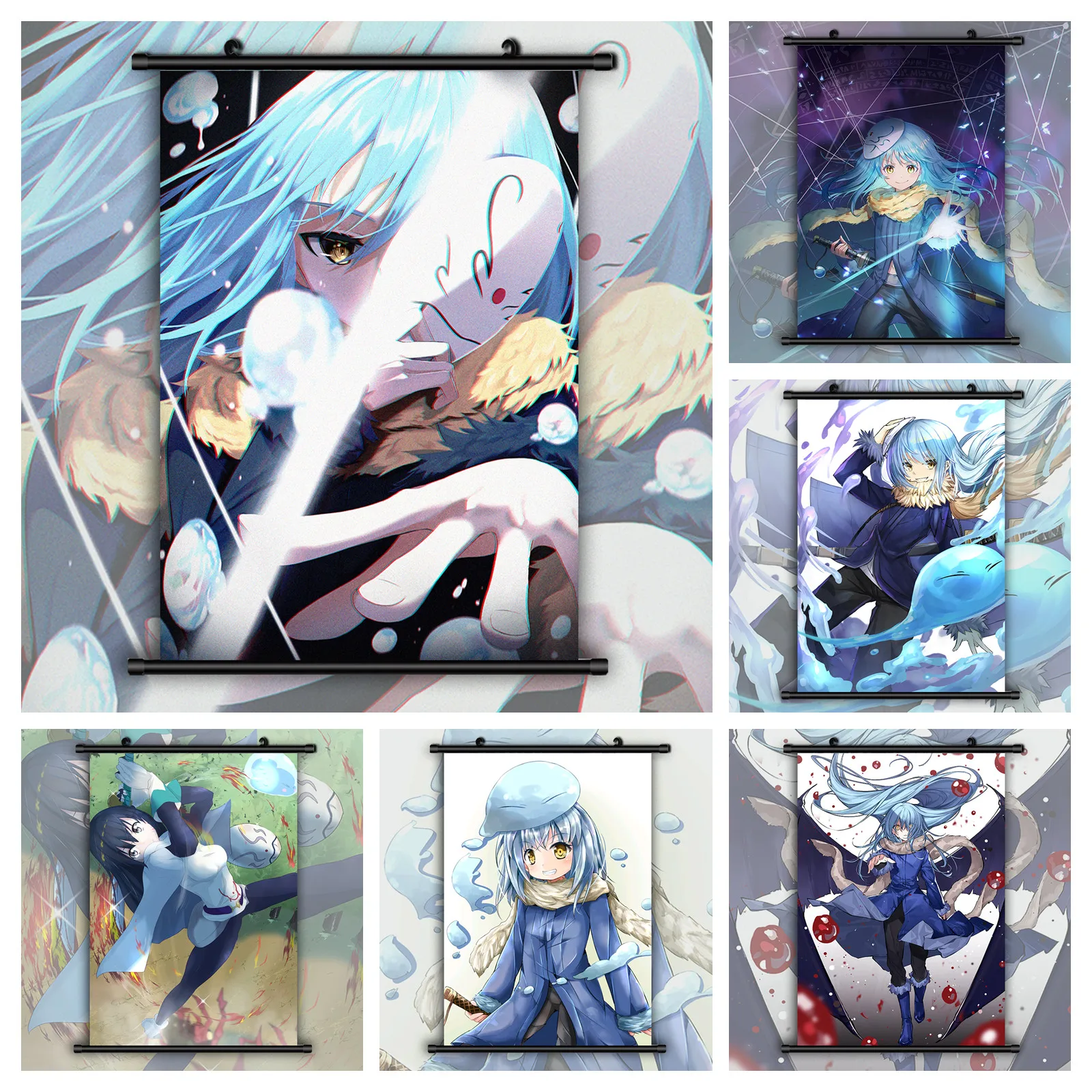 Nordic Poster Print Canvas Painting That Time I Got Reincarnated As A Slime Rimuru Wall Art Wall Pictures Living Kids Room Decor