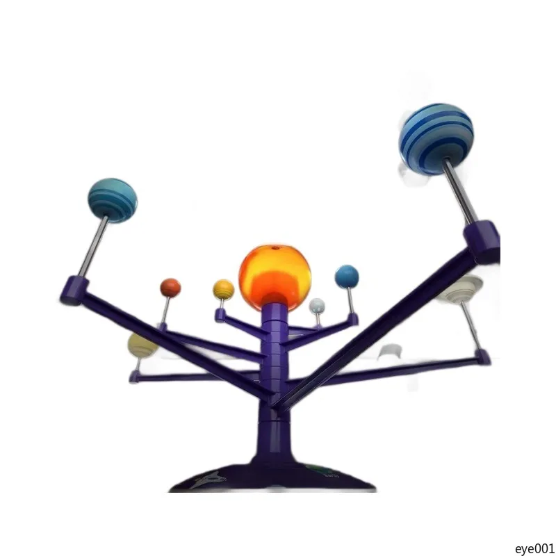 Solar System Model with 8 Planets - Rotating 3D Celestial Globe with Projection - Kids' Educational Science Toy