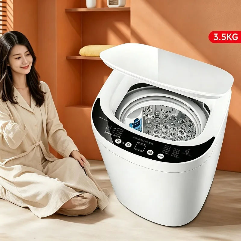 Mini Fully Automatic Washer-Dryer Combo: Compact Unit with High-Temperature Boil-Wash Function — Ideal for Children's Clothing