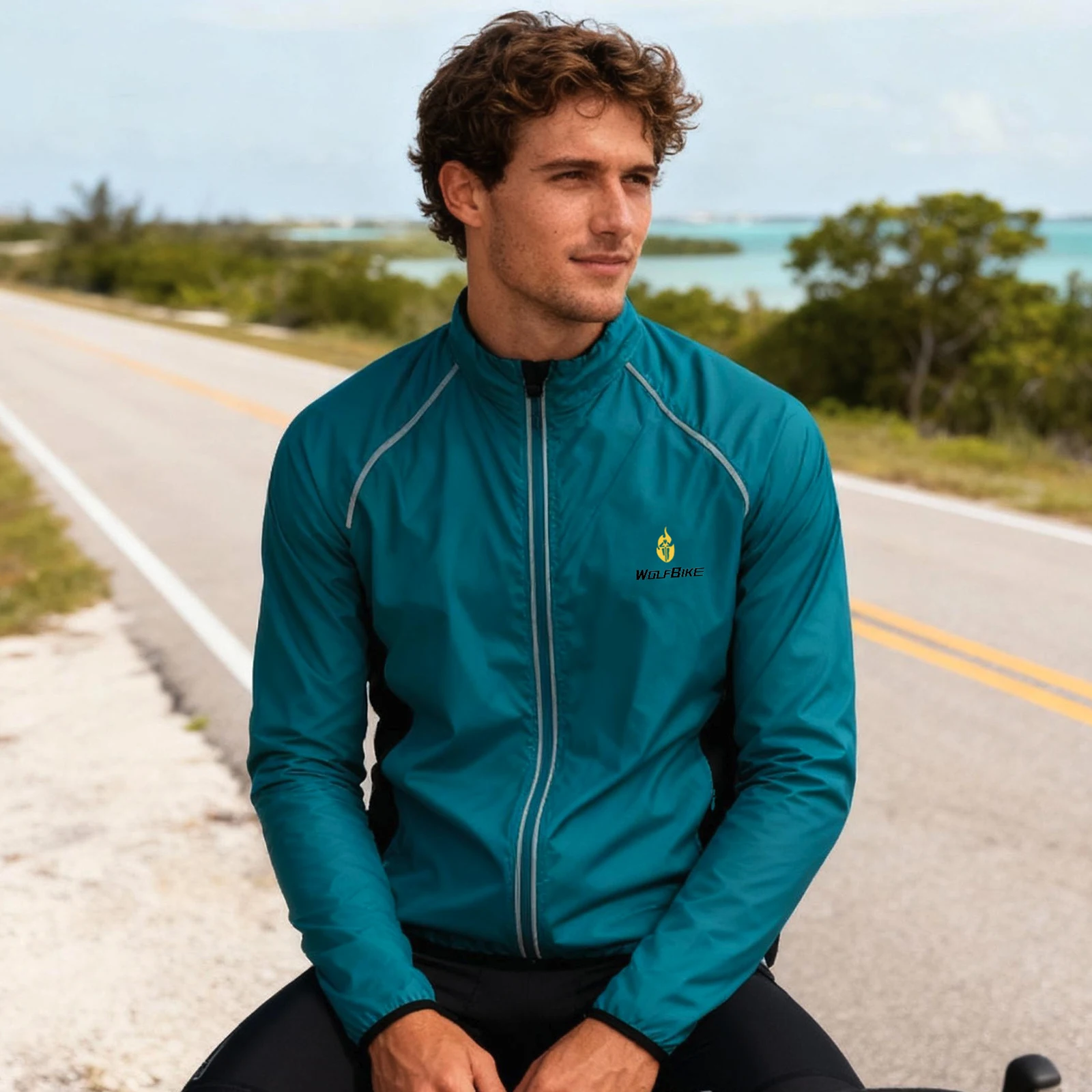 WOSAWE Fahrrad-Windbreaker Winddichte Wasserabweisende Jacke Atmungsaktive Outdoor-Sport-Wander-Laufjacke – Detail 14