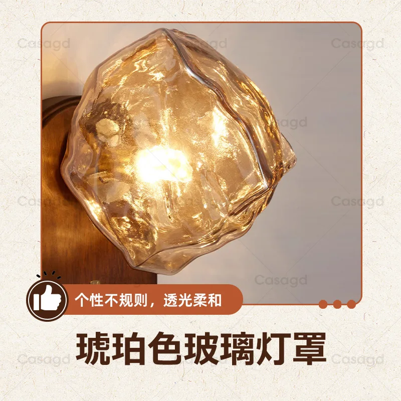 Applique murale de chevet pour chambre à coucher, salon médiéval, arrière-plan, couloir, rétro, lampe d'ambiance chez l'habitant