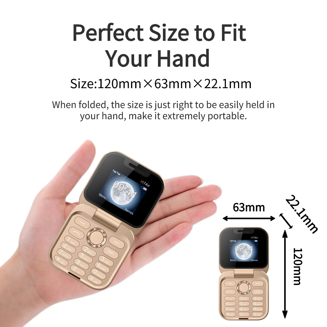 MAFAM i17Air Palm CuteFlip الهاتف ماجيك صوت زر الضغط DualSim حجم صغير Blacklist الشعلة المحمولة مطوية الهاتف المحمول لكبار السن #6