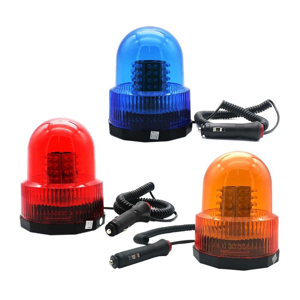 Car Magnetic DC12V 72 LED Strobe Rotating Flash Warning Light Beacon Flash Emergency Lights for Construction Tow Truck Snow Plow