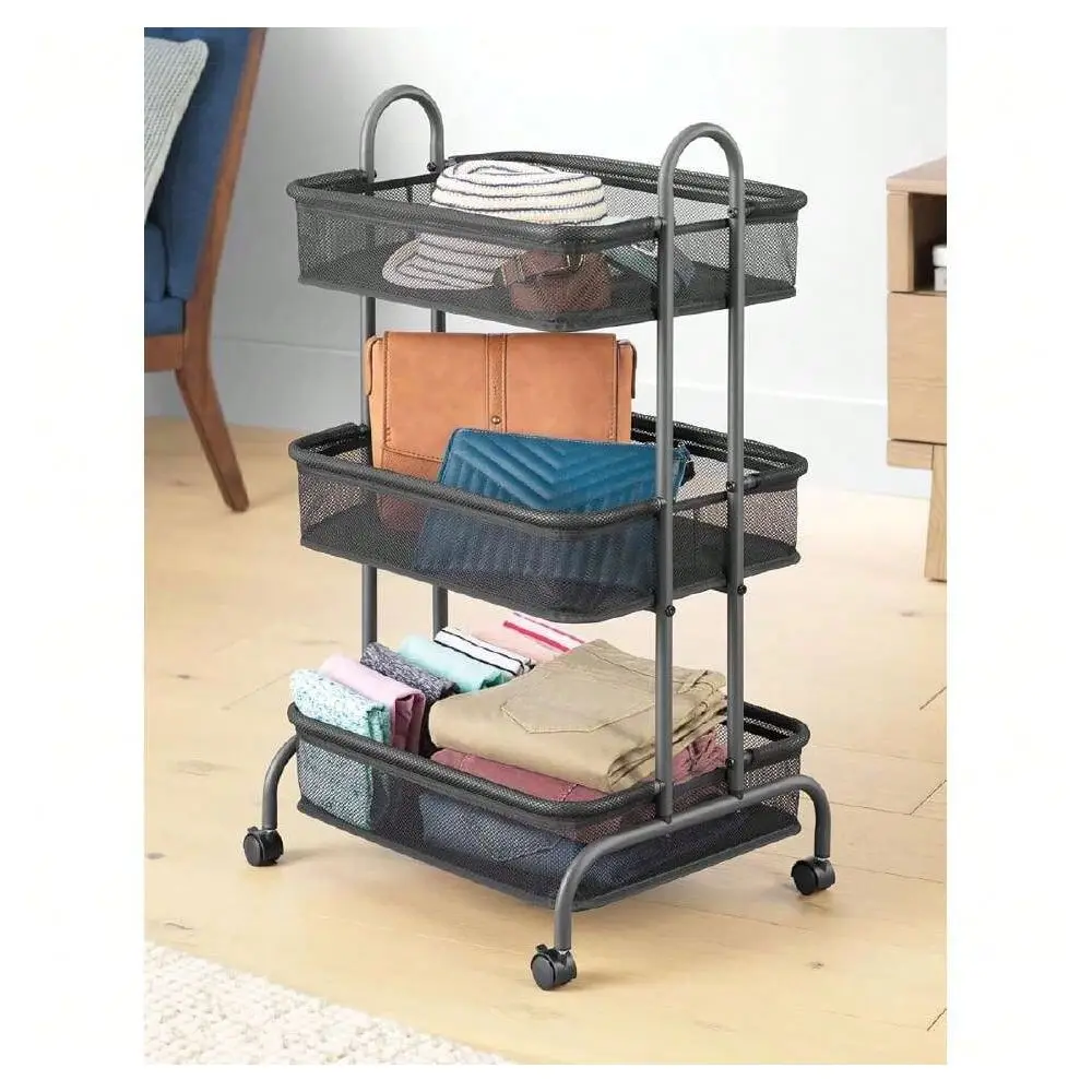 

Kitchen Island And Cart Kitchen OrganizersCart Metal 3 Tier Rolling Cart With Wheels, Utility Cart For Bathroom, Bedroom, Bitche