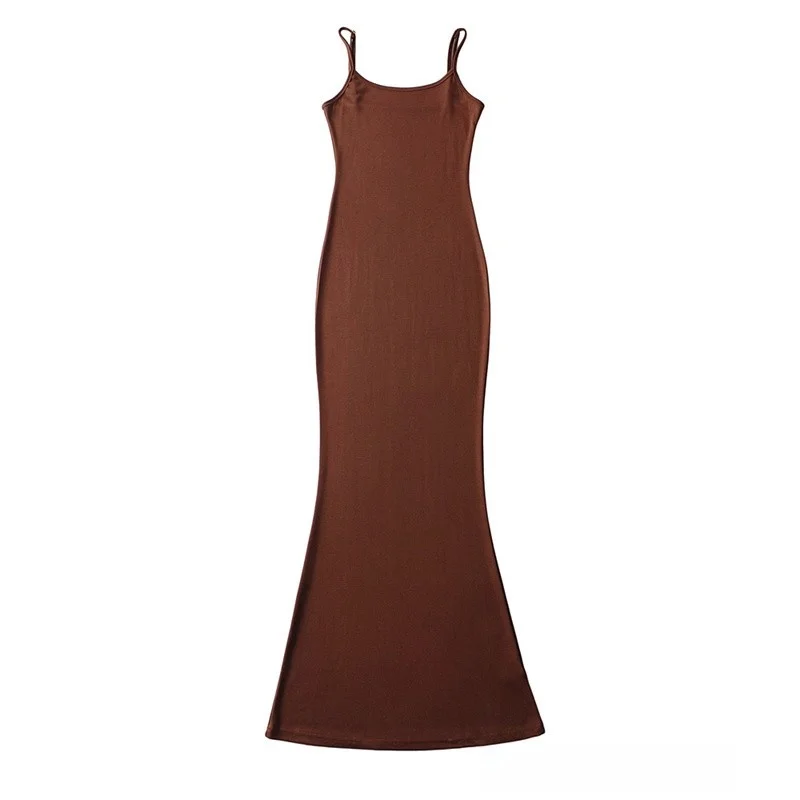 الرغبة النقية مثير Fi الذيل التخسيس Strapl Bal Long Dr الخوخ بعقب Ins التفاف Bodycon Dr Street Sle عالية الخصر O... #2