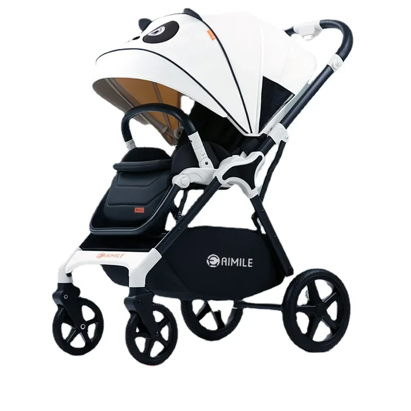 I passeggini possono sedersi e sdraiarsi e piegano i passeggini leggeri e ad alta vista