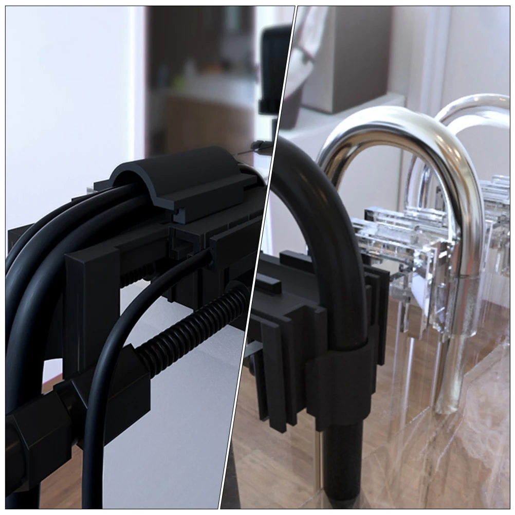 

2Pcs Aquarium Hose Clips Durable Acrylic Fixator Easy Install Fish Tank Filter Inlet Outlet Holder Fish Tank Clips