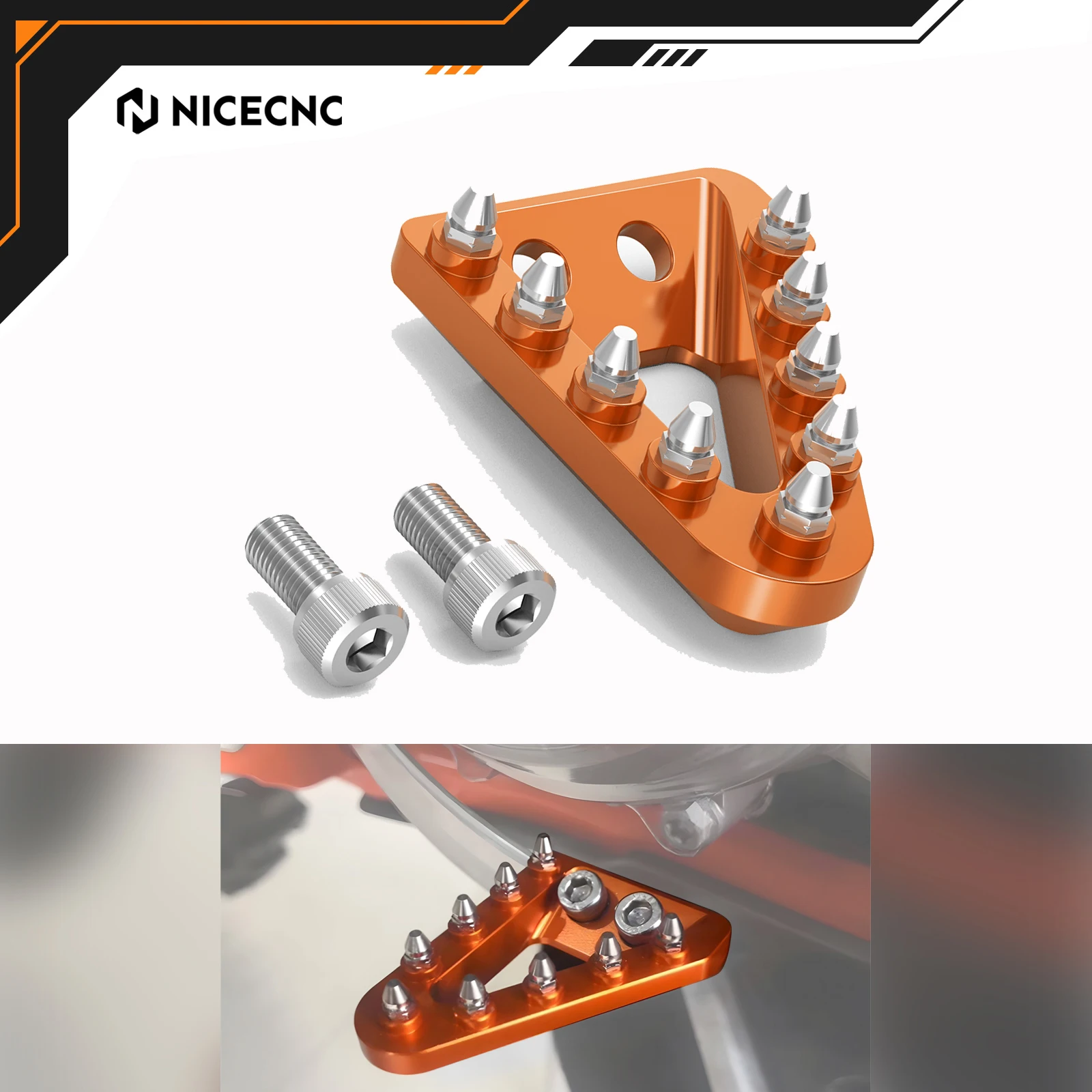 

NICECNC For KTM EXC 300 TPi EXCF 350 SX125 SXF 450 XCW 500 XC 300 XCF 250 6D For Husqvarna TE300 Rear Brake Pedal Step Plate Tip