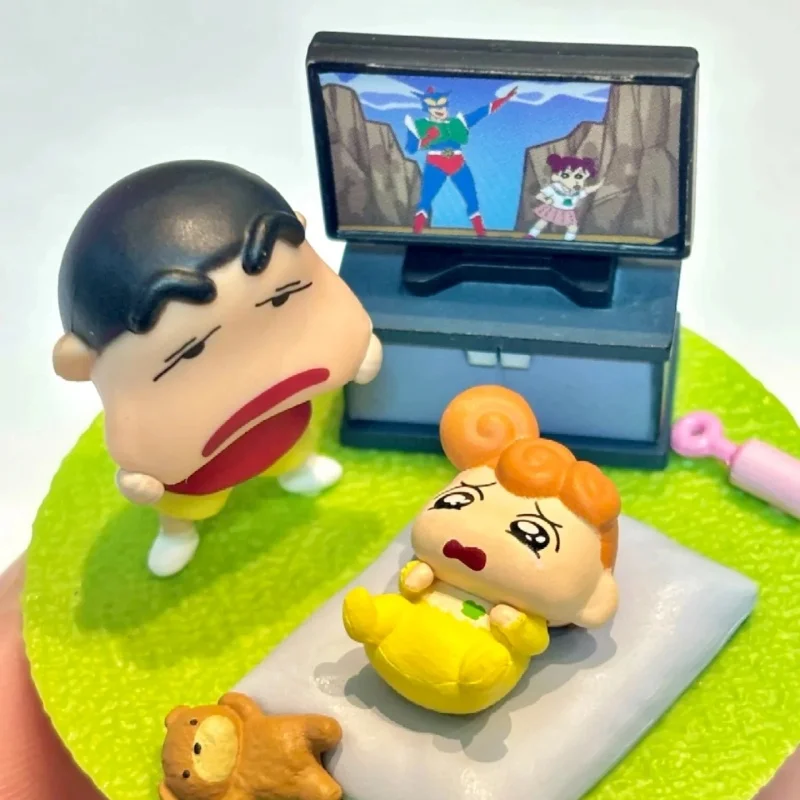 Nuevo Original Re-Ment Crayon Shin-Chan botella escena 2 serie de botellas en miniatura diarias figura de acción montaje caja ciega Juguetes