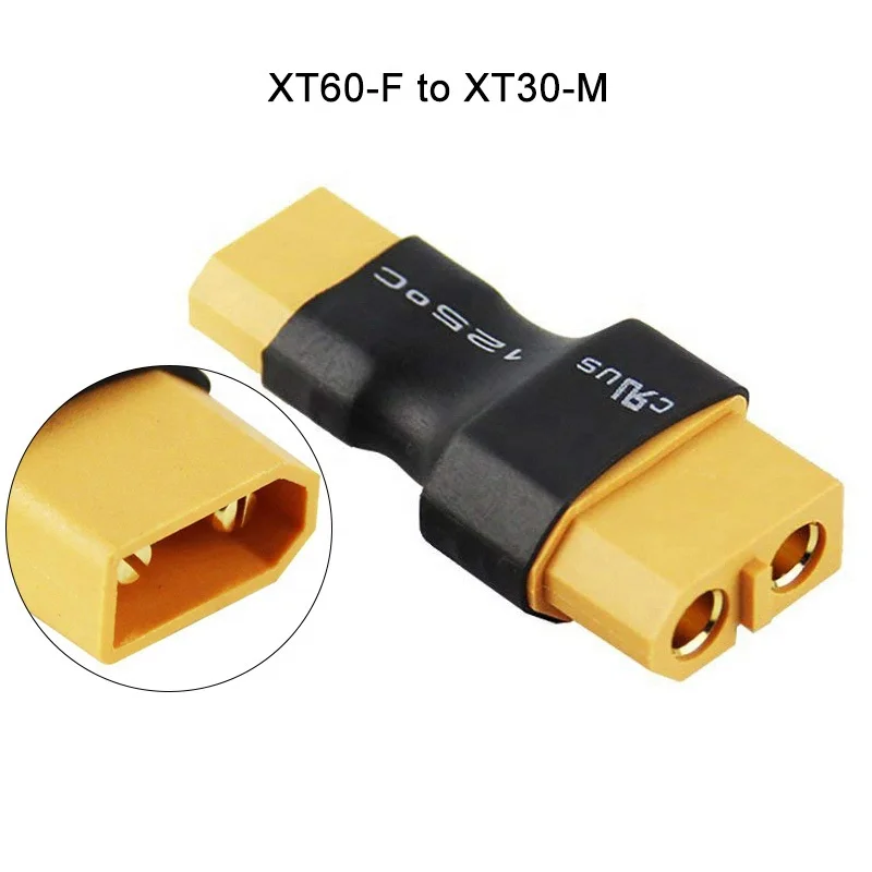 10 PCSAmass XT60 إلى XT30 ذكر موصل سالب محول الطاقة محول التوصيل ل RC الطائرة بدون طيار كوادكوبتر يبو البطارية