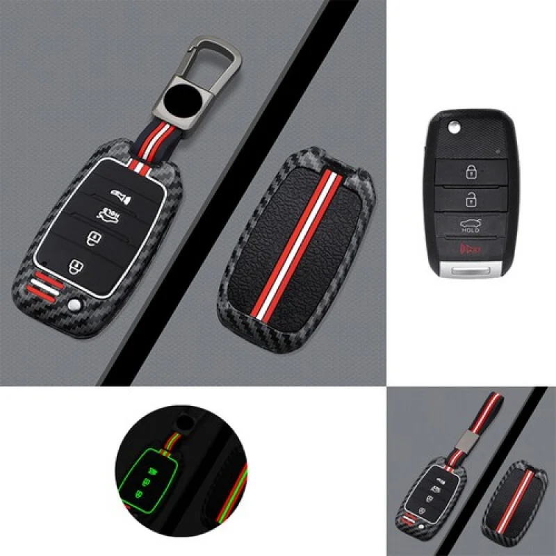 

A + силиконовый чехол для автомобильного брелока из цинкового сплава для KIA Optima Sorento Forte Rio Soul