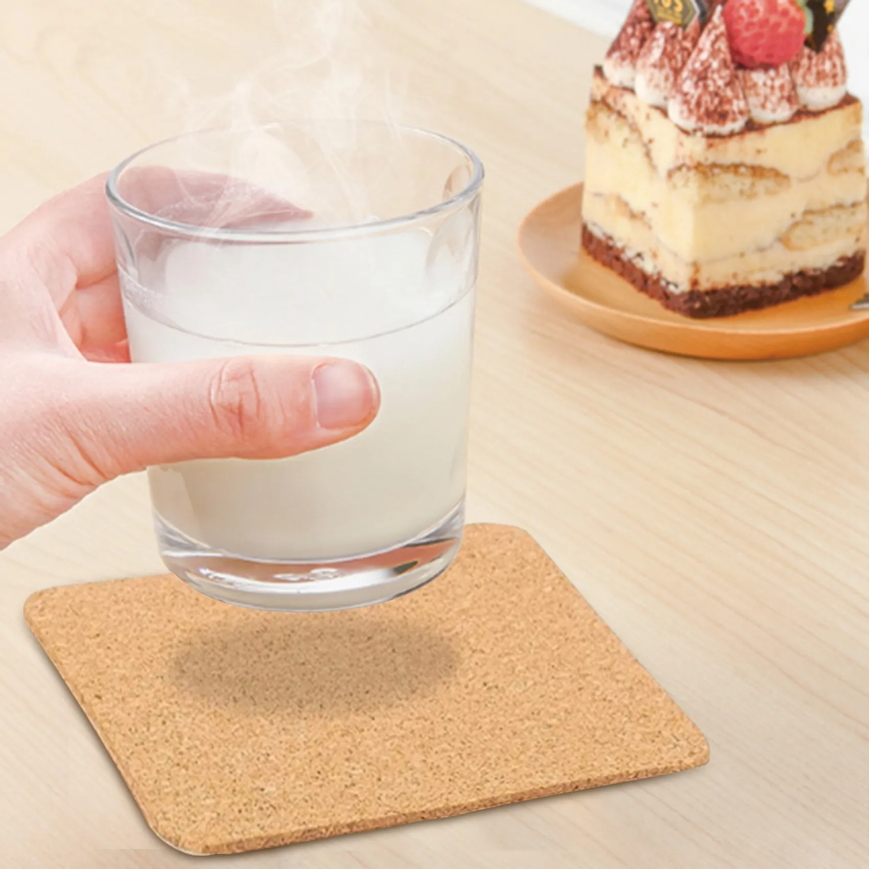 

Luckshopping Self-Adhesive Cork Coasters,Cork Mats Cork Backing Sheets For Coasters And DIY Crafts Supplies (50, Square)