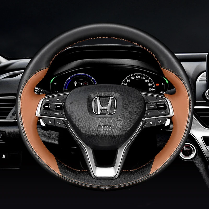 

Индивидуальный чехол-косичка на руль для Honda Accord 10-го поколения 2018-2022, Odyssey 2021-2026, City 2023-2025, ручная прошивка, кожа