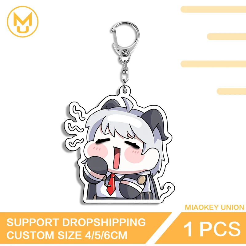 Chibi Q Edition Zani Wuthering Waves Transparent Keyring Hot Selling Double Sided Accessories Versatile Fashionable Jewelry