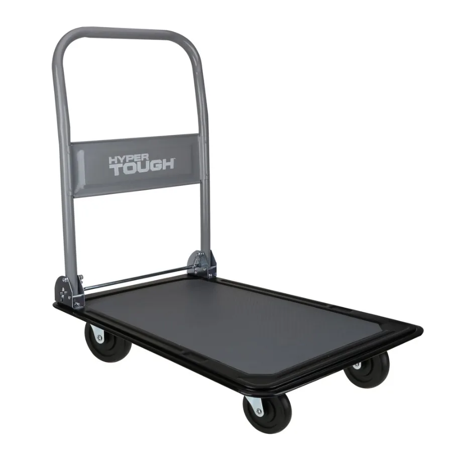 300 Pound Capacity Heavy Duty Utility Rolling Cart for Industrial and Home Use Durable Blue Gray Design with SmoothRunning Whee
