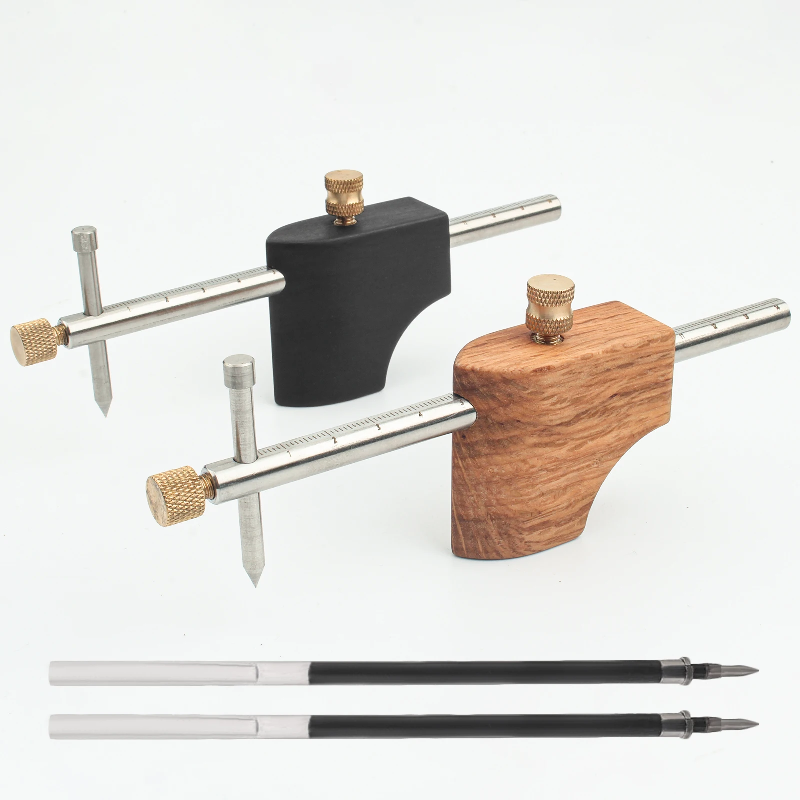 Adjustable Mortise Gauge, Woodworking Marking Gauge, Rod Draw Line Stainless Steel Mortise Gauge for Metal Wood Ceramic Tile