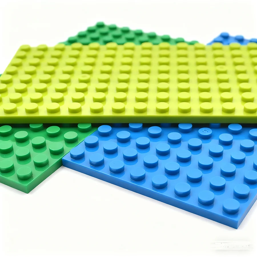 5 Stück DIY-Bausteine, doppelseitige Grundplatte, 8 x 16 Punkte, pädagogische kreative Größe, kompatibel mit 92438 Spielzeug für Kinder – Detail 3