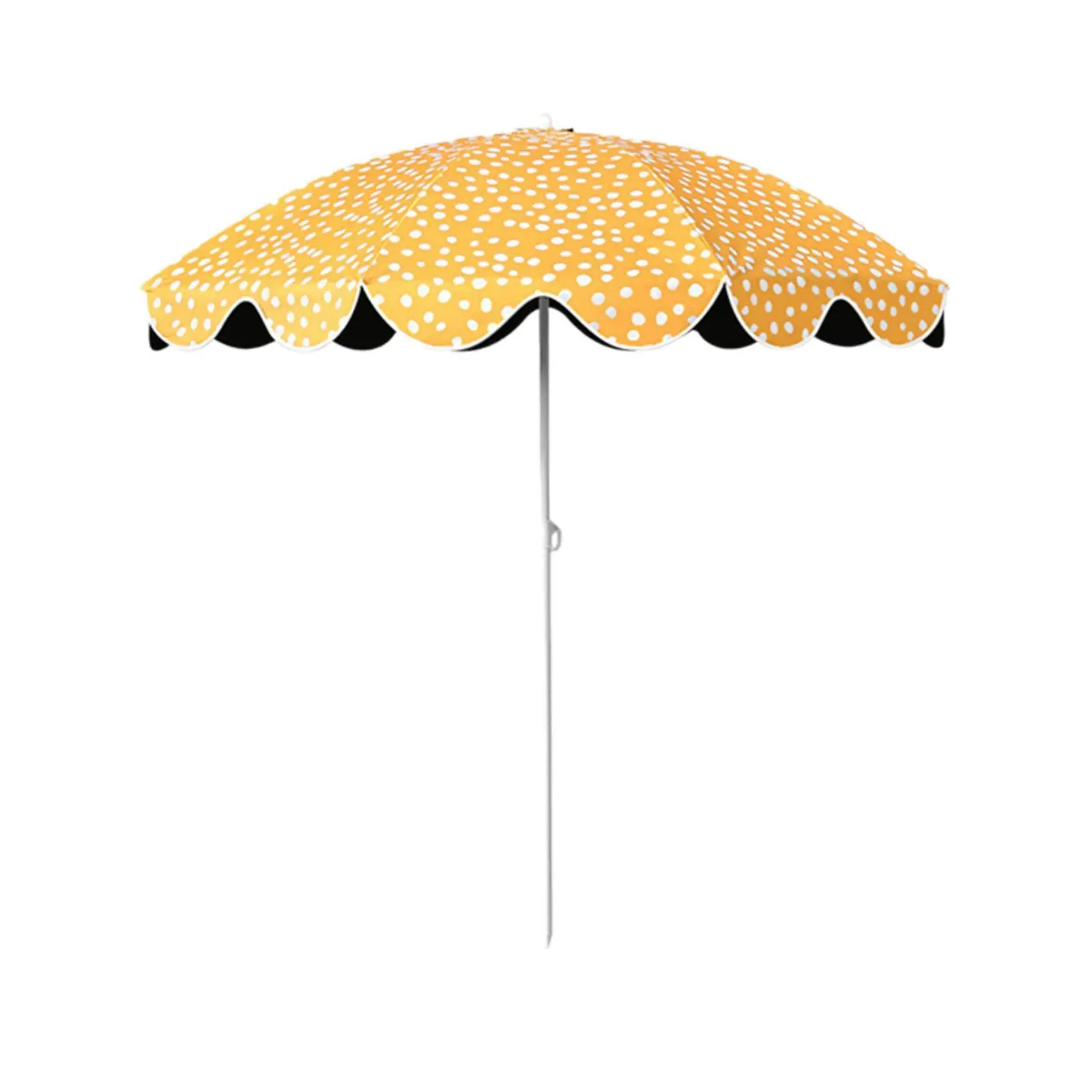 Beach Umbrella Lightweight Portable Sun Shade Wind Resistant Garden Parasol with Water Resistant Fabric for Travel Picnic