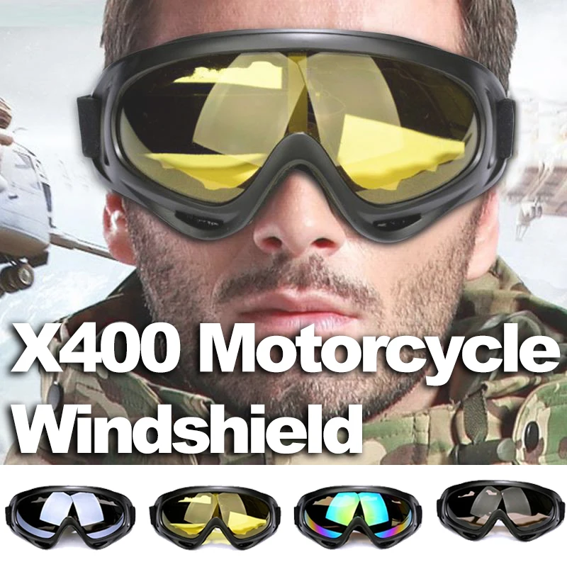 Motorcycle Glasses Anti Glare Motocross Sunglasses Sports Ski Goggles Windproof Dustproof UV Protective Gears Accessories