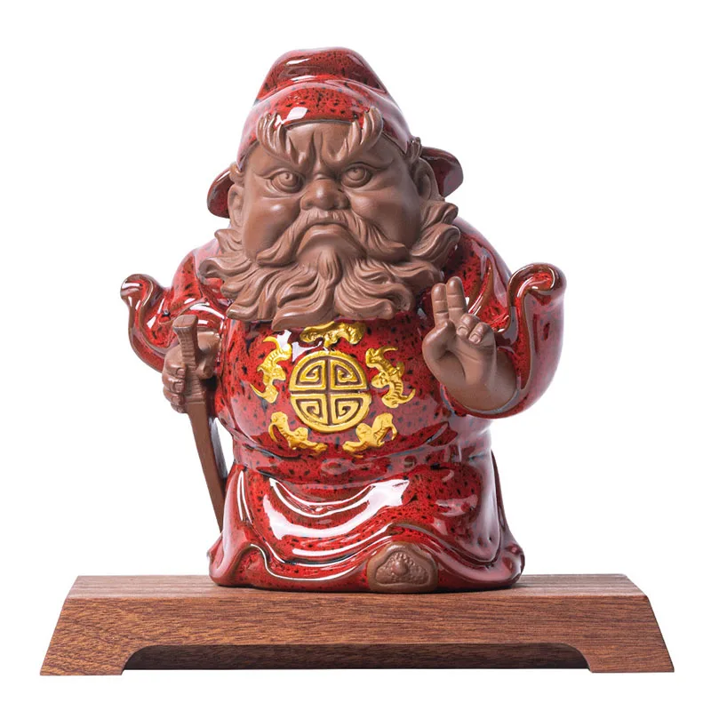 Imagem -05 - Estátua Tianshi Zhong Kui Feng Shui Figuras Folclóricas Chinesas para Afastar o Mal Enfeites de Luxo para Casa e Escritório