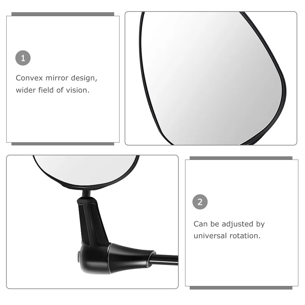 

Bike Rear Mirror Premium Adjustable 360 Degree Rotatable Portable Lightweight Durable Riding Mirror Supplies