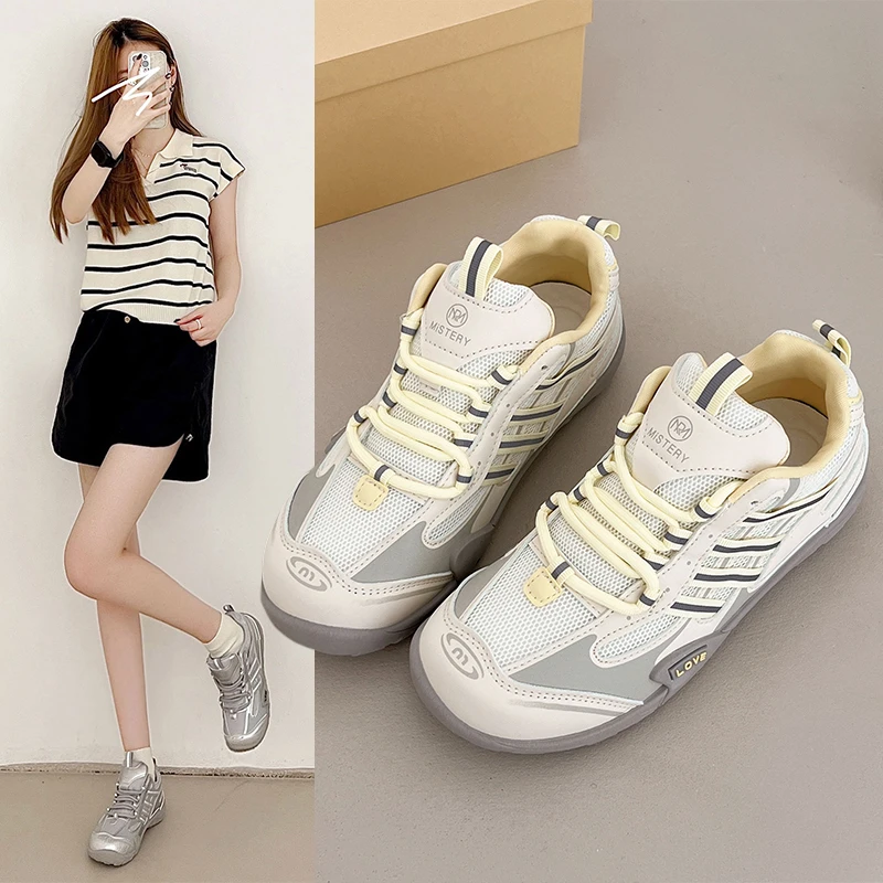

Flat Platform Elevated Casual German Training Mesh New Summer Style, Outdoor Breathable, Versatile Sports Shoes