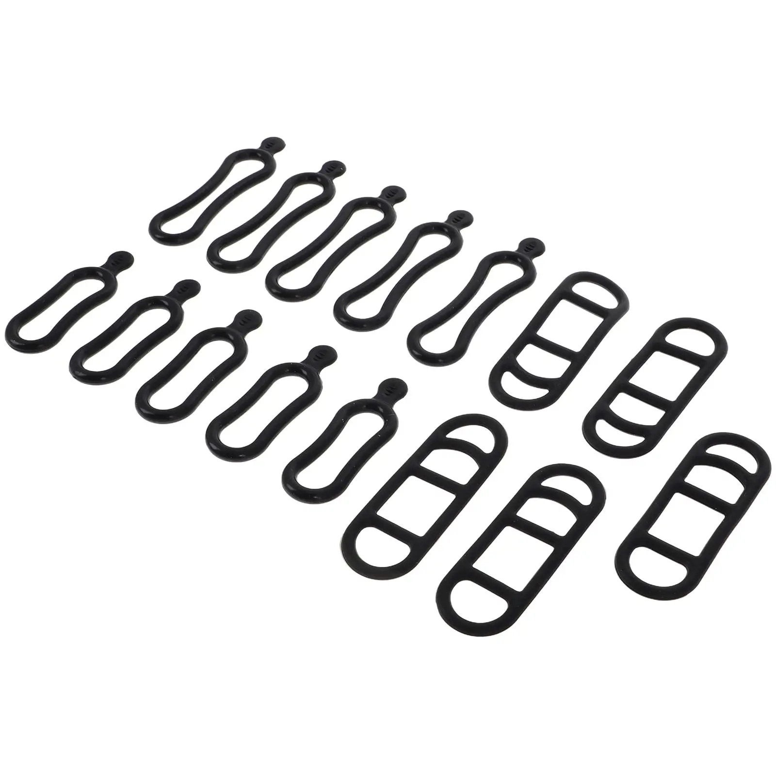 

15 Pcs Silicone Fixed Cycling Light Strap Holder Rings for Cycling Flashlights Durable Stable Night Biking