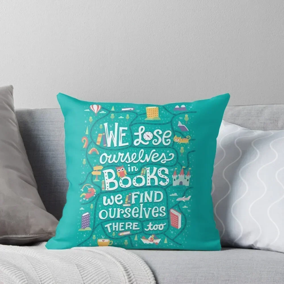 

Lose ourselves in books Throw Pillow Couch Pillows covers for pillows Cushion Cover Luxury pillow